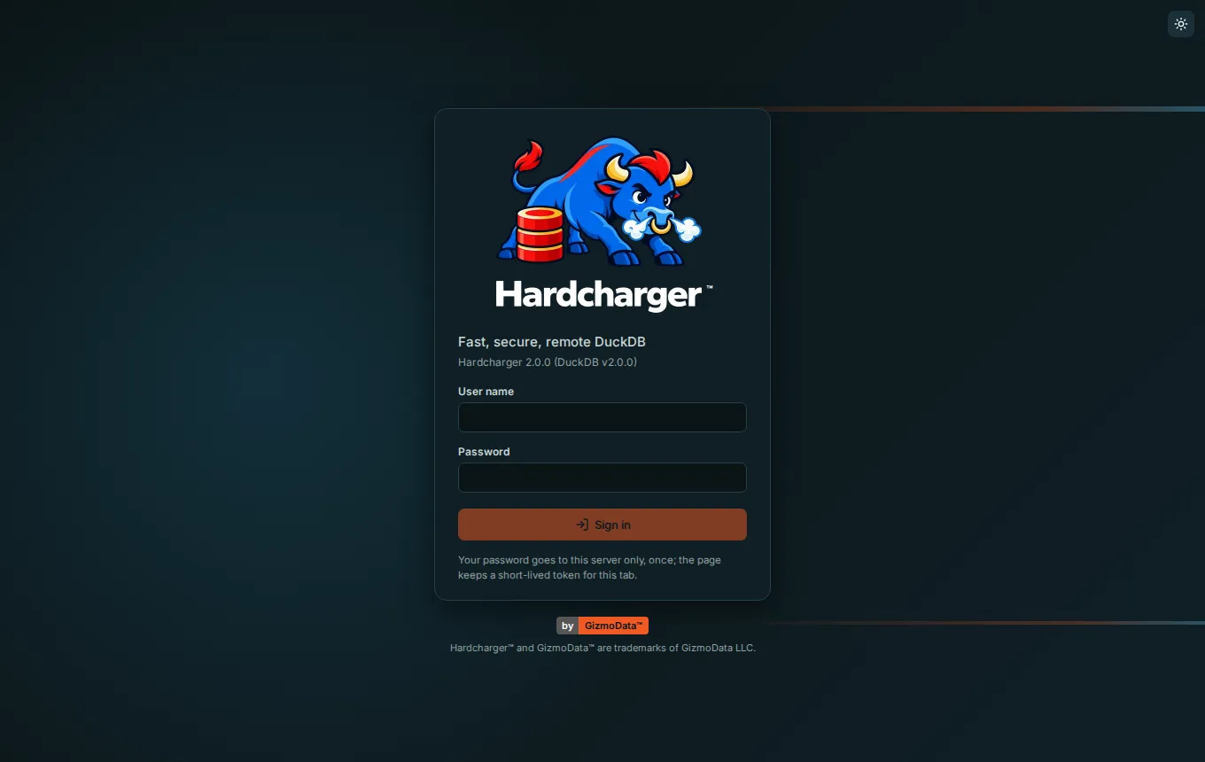 The sign-in page in its dark theme
